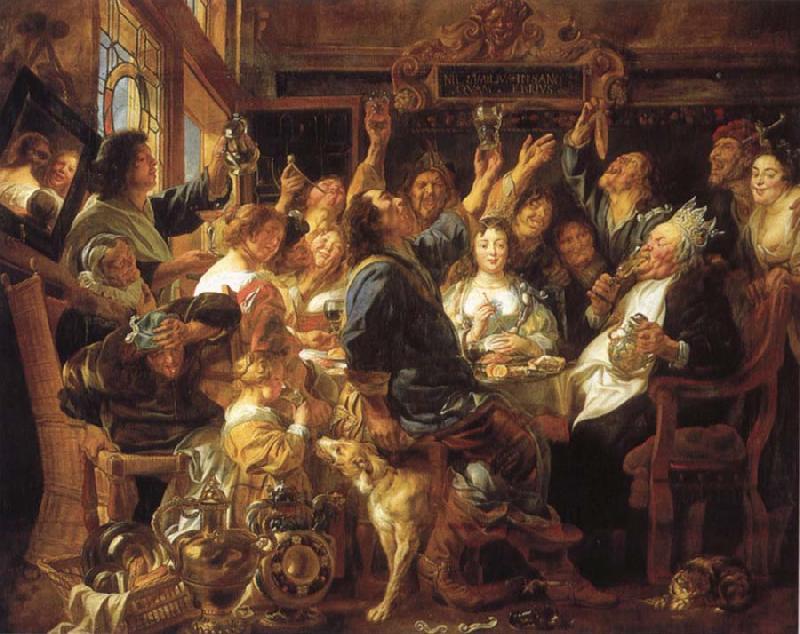 Jacob Jordaens Feast of the bean King Germany oil painting art